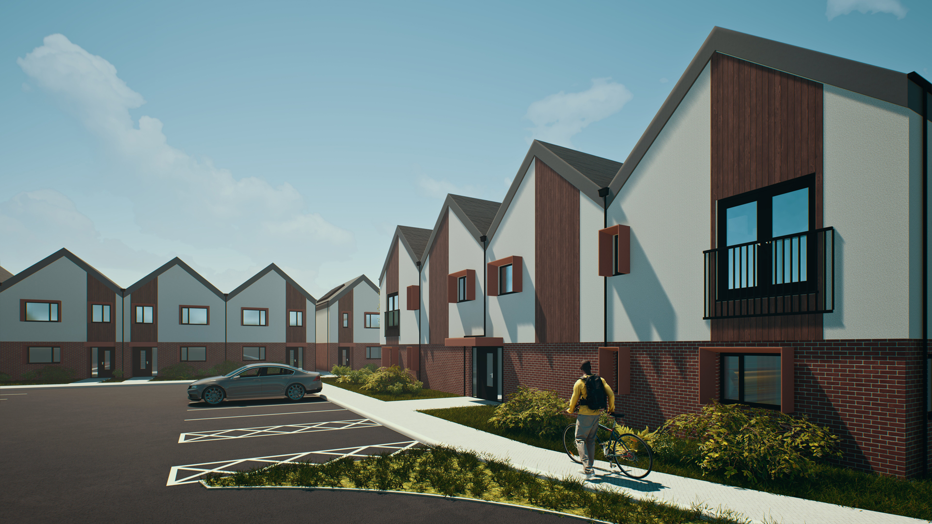 View looking north from entrance off Stock Lane